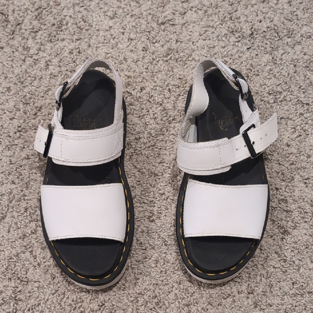 Dr. Martens White and Black Sandals